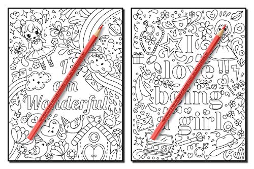 Proud to be a Girl: A Coloring Book for Girls with Fun Inspirational Quotes to Motivate, Encourage and Build Confidence in Young Women