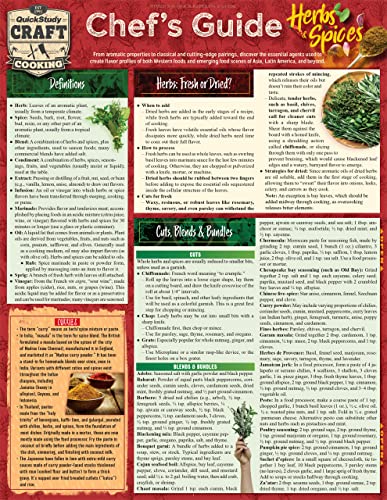 Chef's Guide to Herbs & Spices: a QuickStudy Laminated Reference Guide (Quickstudy Reference Guide)