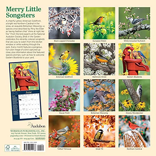 Audubon Birds in the Garden Wall Calendar 2022