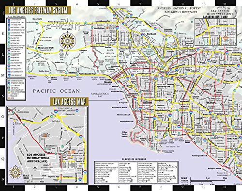 Streetwise California Map: Laminated State Road Map of California