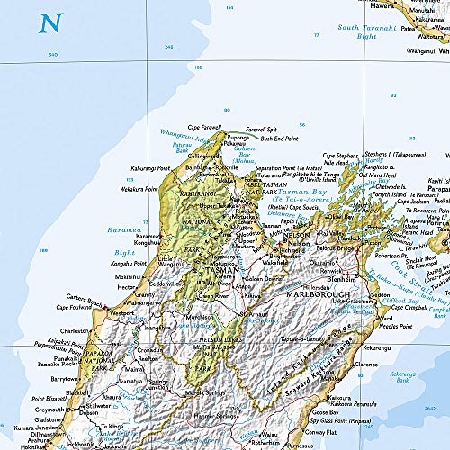 National Geographic New Zealand Wall Map - Classic (23.5 x 30.25 in) (National Geographic Reference Map)