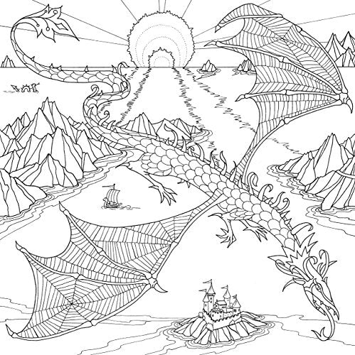 Dragons Adult Coloring Book (31 stress-relieving designs) (Studio Series: Artist's Coloring Book)