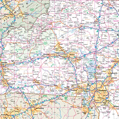 Rand McNally Easy To Read Folded Map: North Carolina State Map