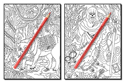 Haunted House: An Adult Coloring Book with Scary Monsters, Creepy Scenes, and a Spooky Adventure