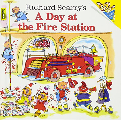 Richard Scarry's A Day at the Fire Station (Turtleback School & Library Binding Edition)