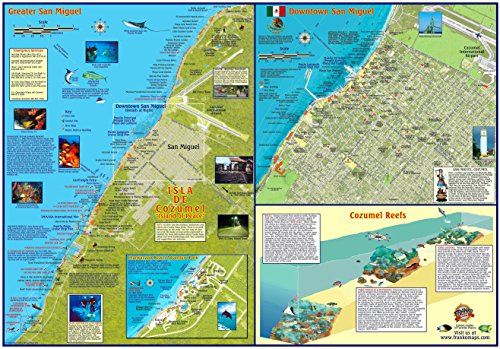 Cozumel Dive & Adventure Guide Franko Maps Waterproof Map