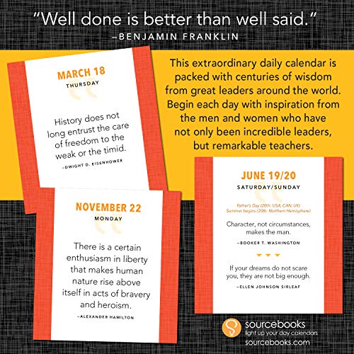 2021 Great Quotes from Great Leaders Boxed Calendar: 365 Inspirational Quotes From Leaders Who Shaped the World (Daily Calendar, Desk Gift for Him, Office Gift for Her)