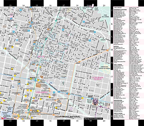 Streetwise Barcelona Map - Laminated City Center Street Map of Barcelona, Spain (Michelin Streetwise Maps)