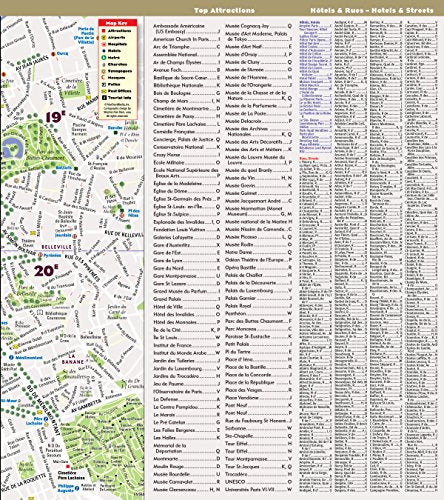 StreetSmart® Paris Map by VanDam - City Street Map of Paris, France - Laminated folding pocket size city travel and Metro map with all attractions, sights and hotels (2023 English and French Edition)