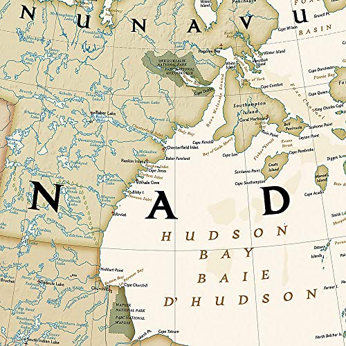 National Geographic Canada Wall Map - Executive (38 x 32 in) (National Geographic Reference Map)