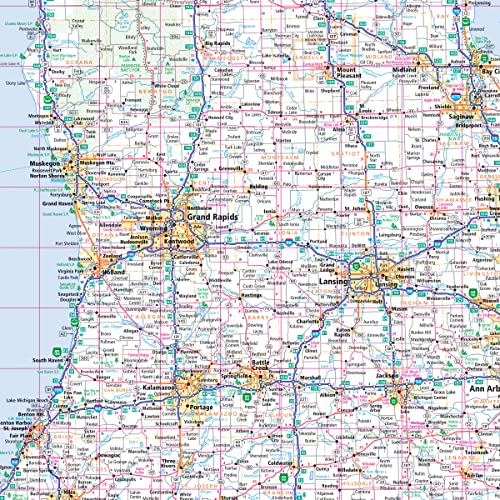 Rand McNally Easy To Read: Michigan State Map