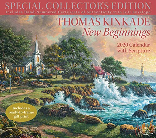 Thomas Kinkade Special Collector's Edition with Scripture 2020 Deluxe Wall Calen: New Beginnings