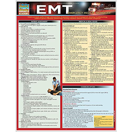 Emt- Emergency Medical Technician (Quick Study Academic)