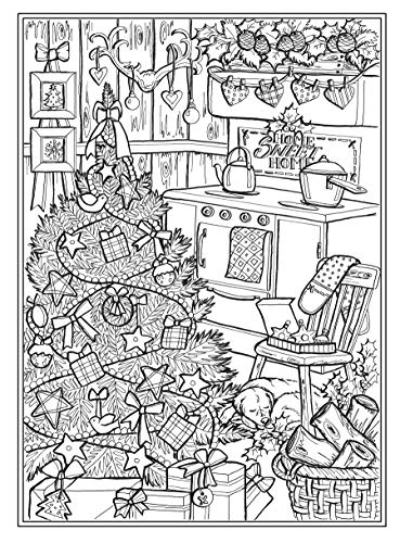 Creative Haven Country Christmas Coloring Book (Creative Haven Coloring Books)