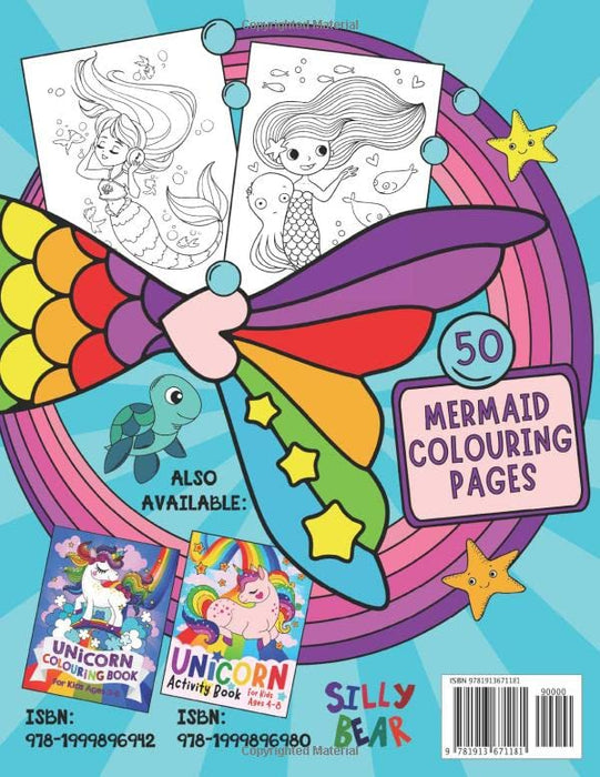 Mermaid Colouring Book: For Kids Ages 4-8 (UK Edition) (Silly Bear Colouring Books)