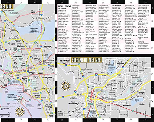 Streetwise California Map: Laminated State Road Map of California