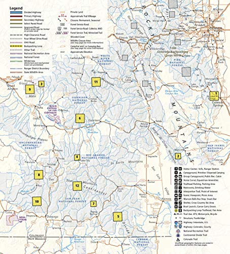 Colorado Backpack Loops South Map (National Geographic Topographic Map Guide, 1305)