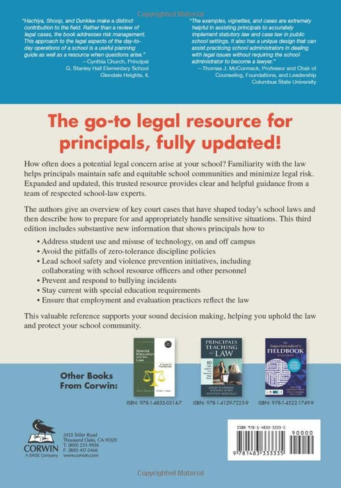 The Principal′s Quick-Reference Guide to School Law: Reducing Liability, Litigation, and Other Potential Legal Tangles