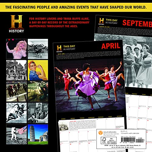 2023 History Channel This Day in History Wall Calendar: 365 Remarkable People, Extraordinary Events and Fascinating Facts (Hanging Monthly Photography Calendar & Gift) (Moments in HISTORY™ Calendars)