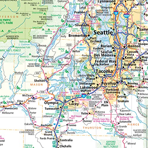 Rand McNally Easy To Fold: Washington State Laminated Map