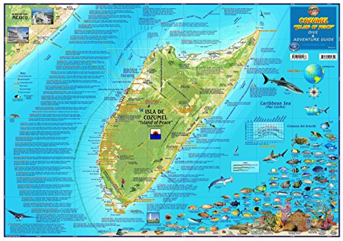 Cozumel Dive & Adventure Guide Franko Maps Waterproof Map