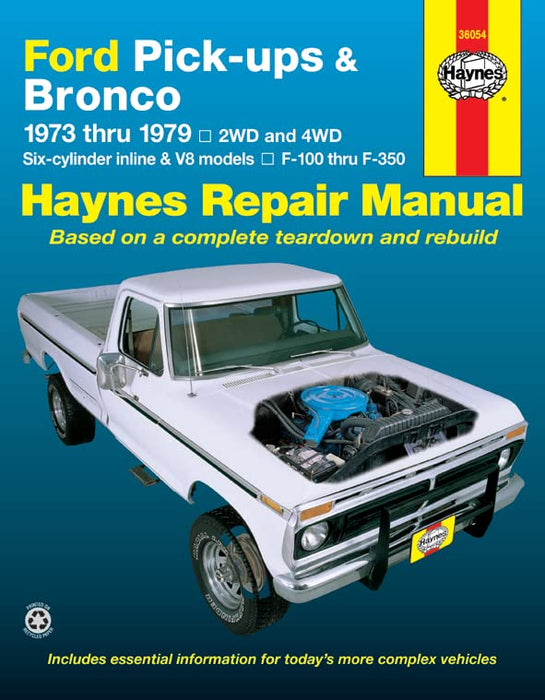 Ford pick-ups F-100-F-350 & Bronco (73-79) Haynes Repair Manual (US) (Paperback)