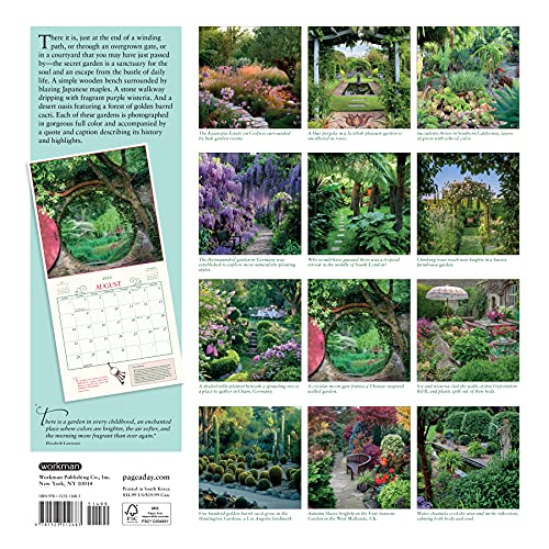 Secret Garden Wall Calendar 2022: A year of photographs that transport you to a garden sanctuary.