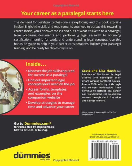 Paralegal Career For Dummies (For Dummies (Career/Education))