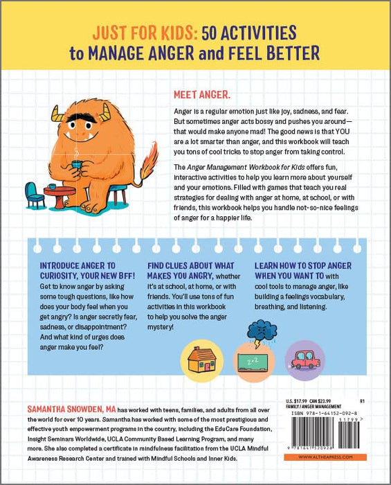 Anger Management Workbook for Kids: 50 Fun Activities to Help Children Stay Calm and Make Better Choices When They Feel Mad (Health and Wellness Workbooks for Kids)