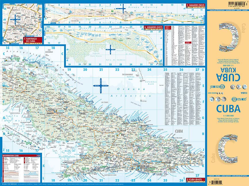 Laminated Cuba Map by Borch (English Edition)